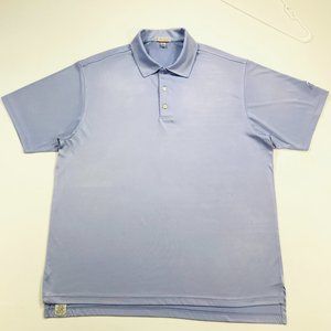 Peter Millar Summer Comfort Blue Golf Casual Polo Shirt | CLEAN | Men's Size XL